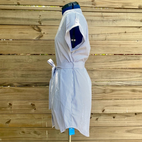 Belted Striped Button-Front Dress NWT Size S - Picture 6 of 12